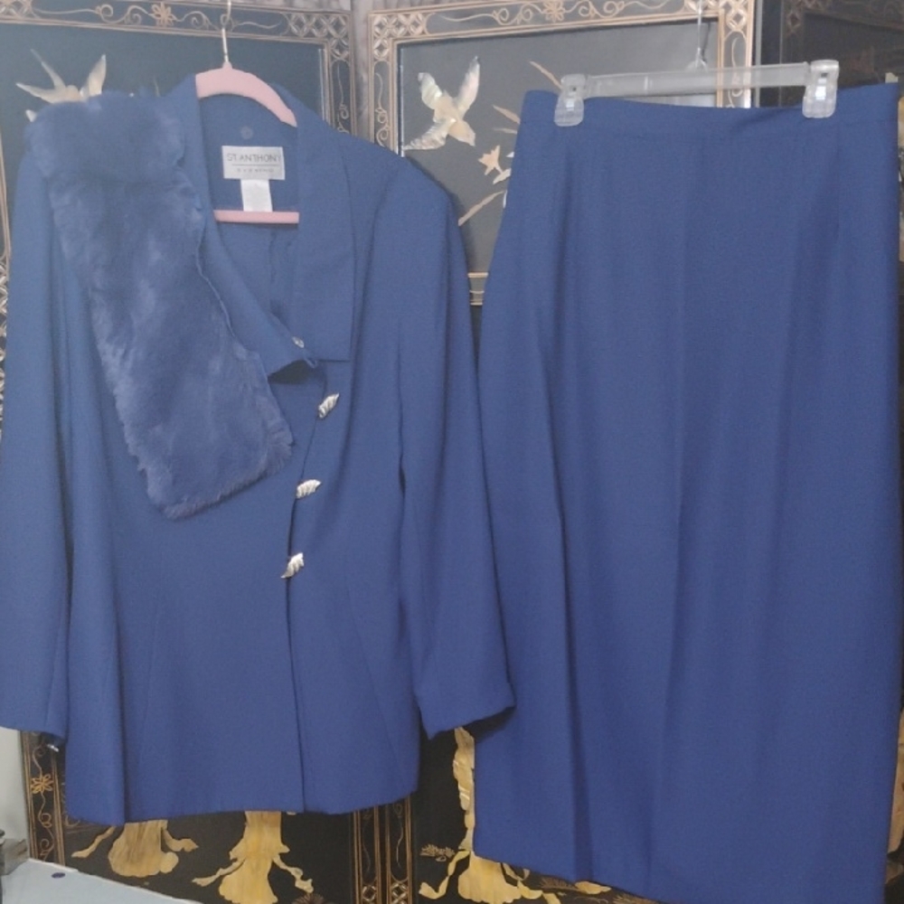 St. Anthony Royal Blue Blazer and Skirt Set